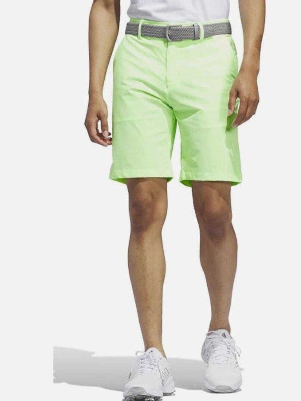 Adidas | Dobby Textured 9" Golf Shorts | Neon Green Spark | Men's 34
